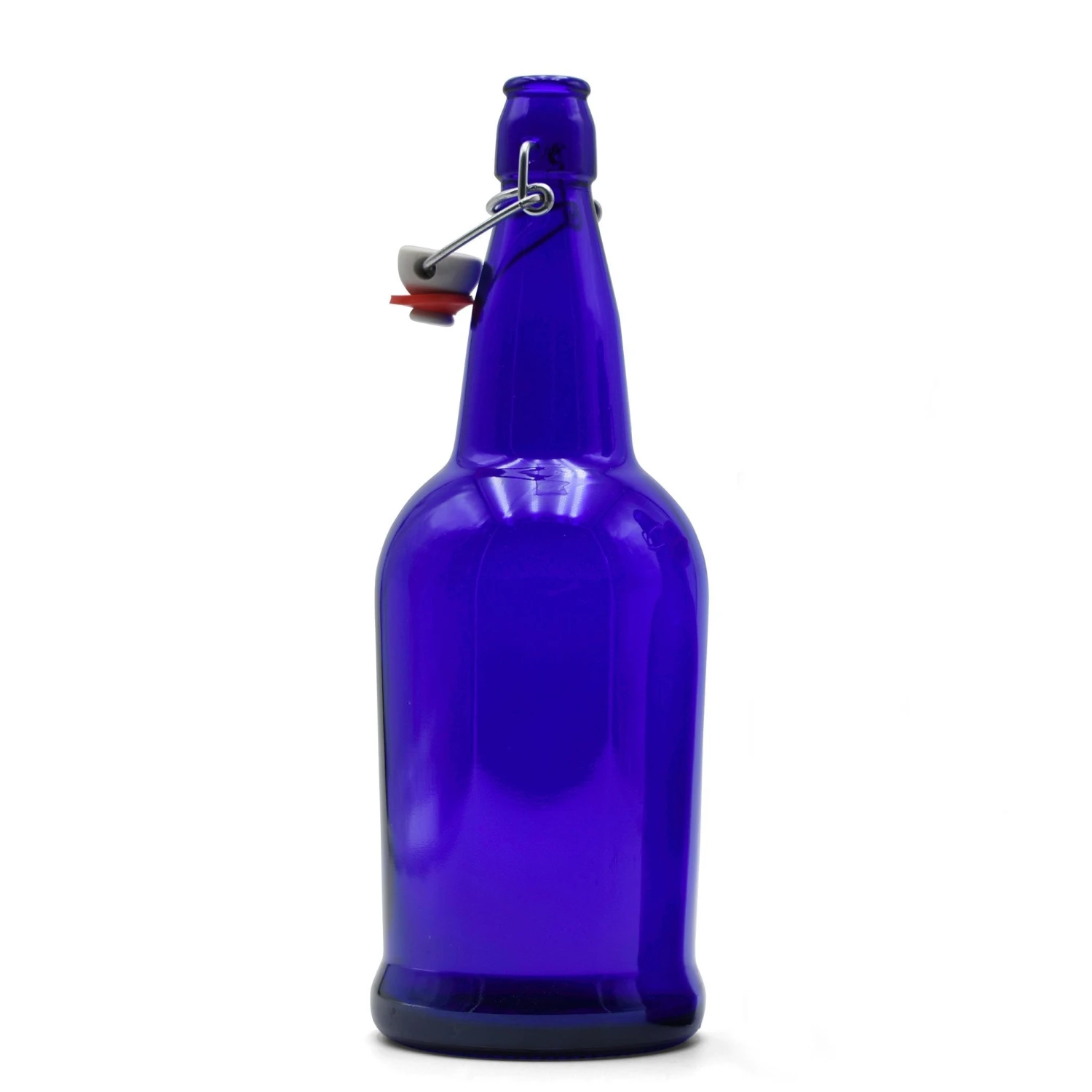Cobalt EZ Cap Bottles W/ Swing Tops - 1 Liter 1 Cobalt EZ Cap Bottles W/ Swing Tops - 1 Liter