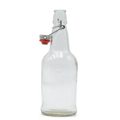 Clear EZ Cap Bottles W/ Swing Top - 16 Oz