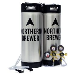 Home Brew Keg System W/ Two Cornelius (Corny) Ball Lock Kegs & Pressure Regulators