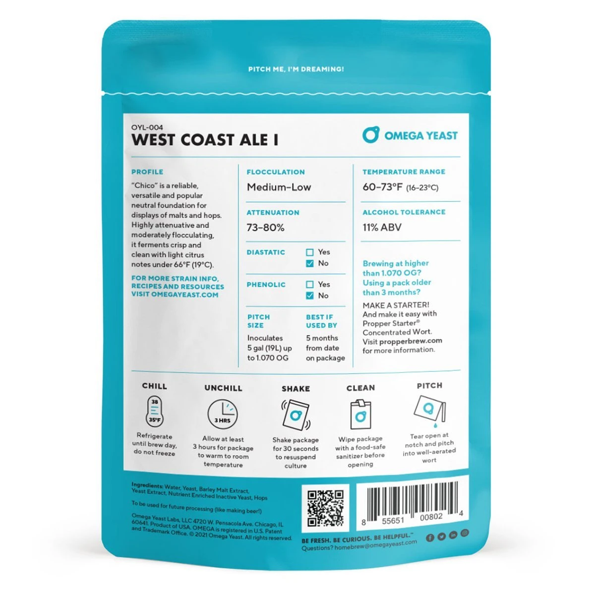 Omega Yeast OYL-004 West Coast Ale I 2 Omega Yeast OYL-004 West Coast Ale I - Image 2