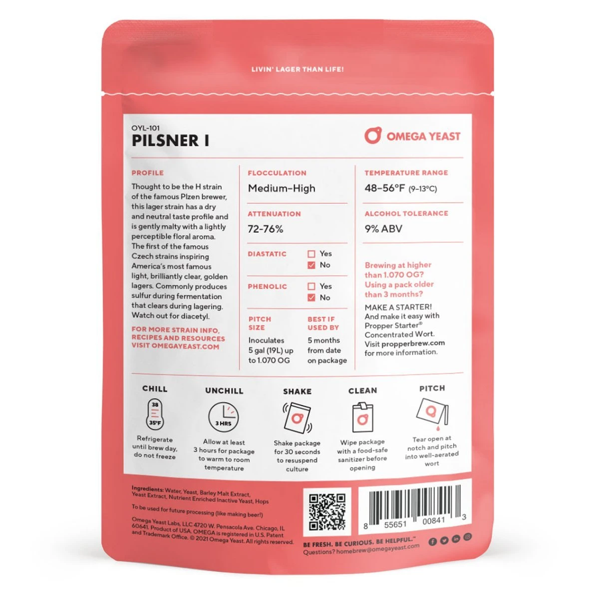Omega Yeast OYL-101 Pilsner I 2 Omega Yeast OYL-101 Pilsner I - Image 2