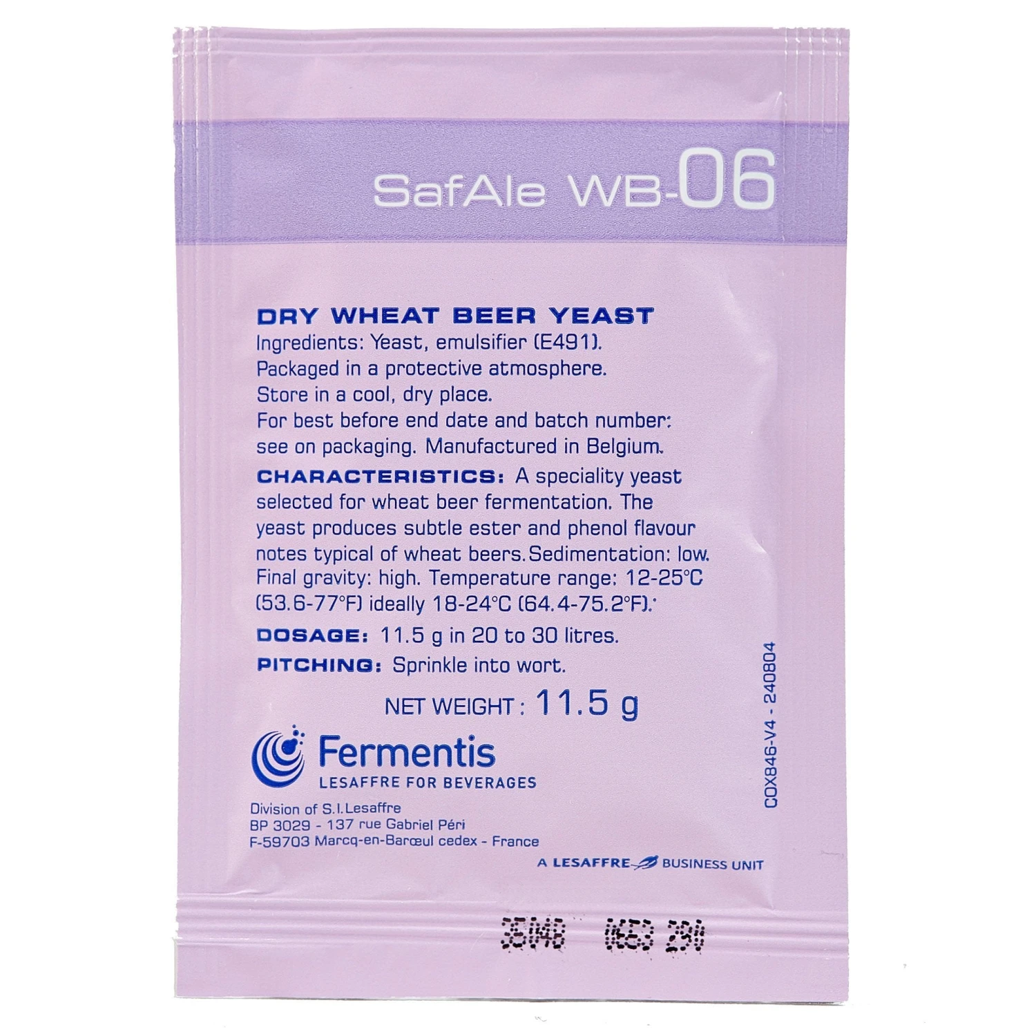 SafAle WB-06 German Wheat Beer Dry Yeast 1 SafAle WB-06 German Wheat Beer Dry Yeast