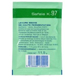 SafAle K-97 German Ale Dry Yeast - Fermentis 5 SafAle K-97 German Ale Dry Yeast - Fermentis -Liquor Discount Store Y025 Safale K97 Back